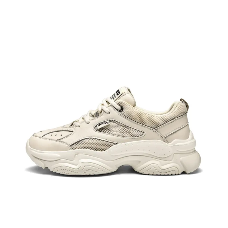 Jeep Cushioned Slip Resistant Abrasion Resistant Low Top Chunky Sneakers Unisex Vintage Easy To Wear-0
