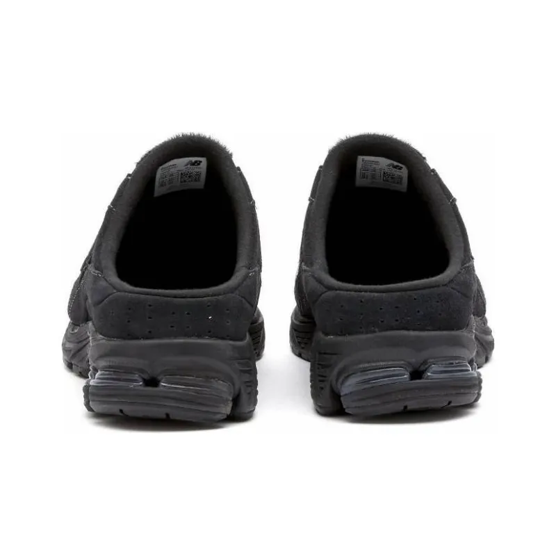New Balance 2002R Mule Triple Black Pony Hair-3