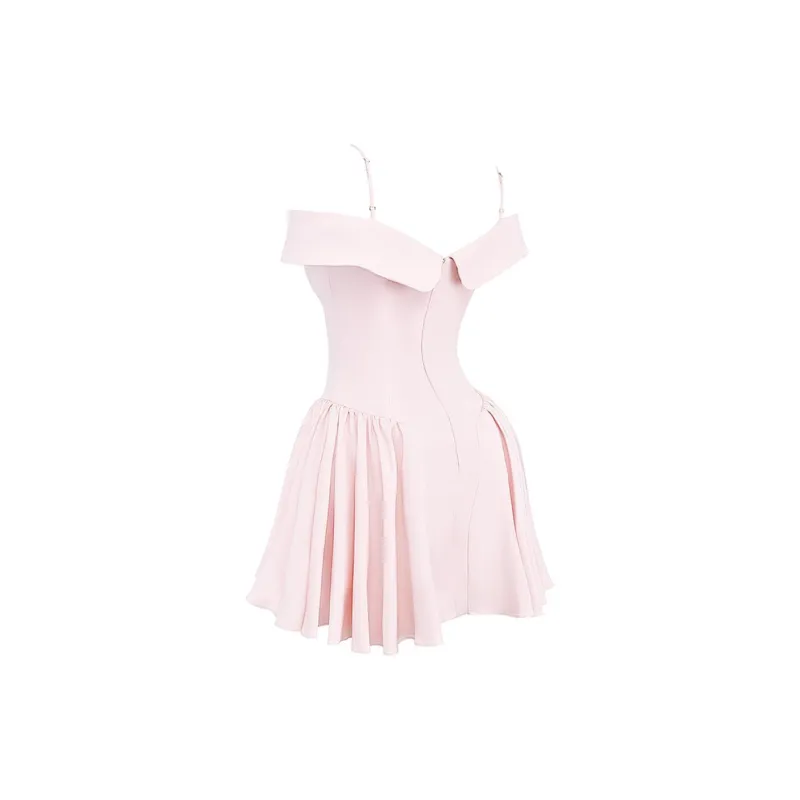 HOUSE OF CB ELIDA Short Sleeved Dress Women's Ballet Pink-2