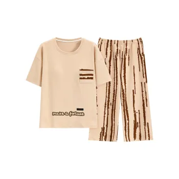 The Story Of The Flower Season Pajama Set Women's Apricot