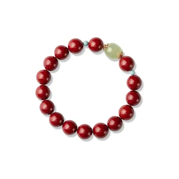 Moon Jewelry Reconstructed Cinnabar Jade Bracelets Unisex