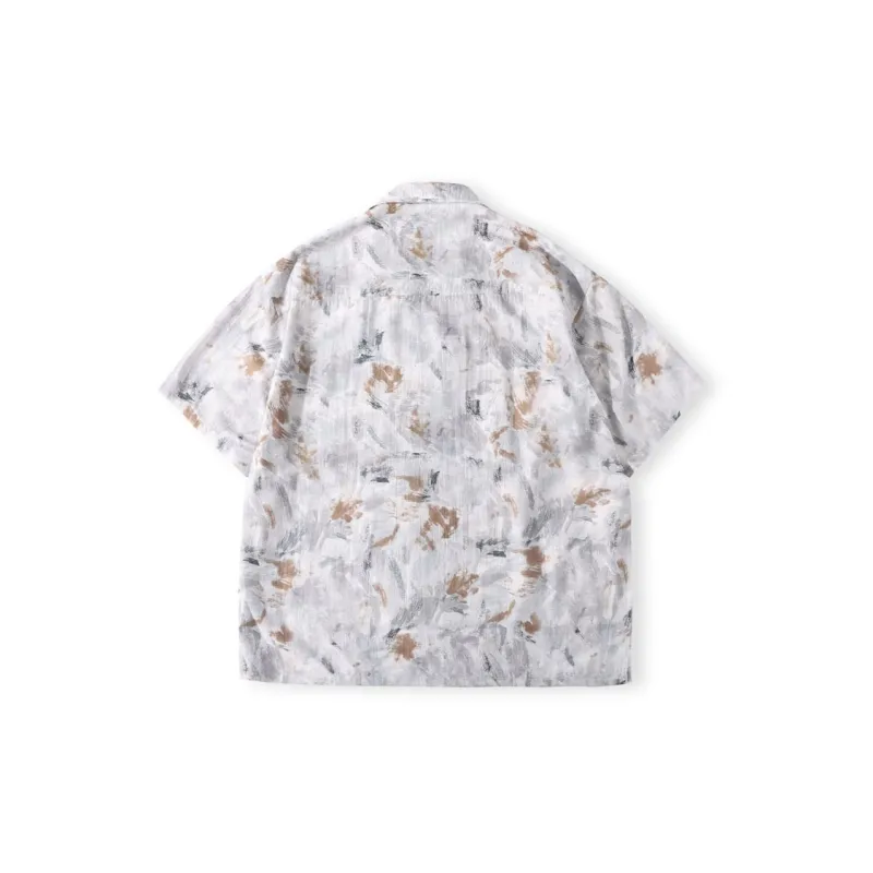TEKABLU Shirt Unisex Ink Wash White-1