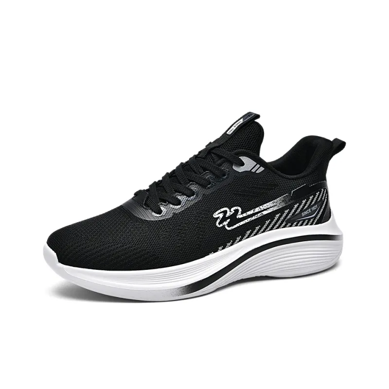 Binary Running Shoes Men Low Top Gray-1