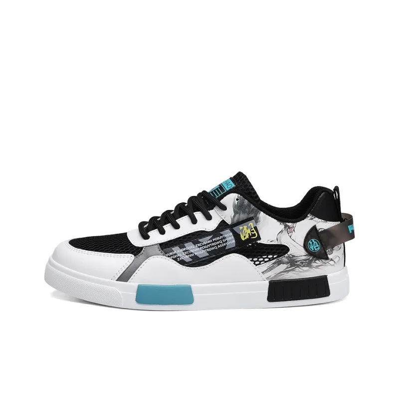 PLAY COBBLER Slip-Resistant Lightweight Breathable Low-Top Skateboard Shoes Men's-10