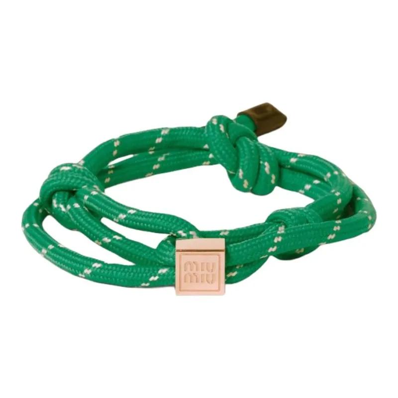 MIU MIU Logo Engraved Rope Bracelet-0