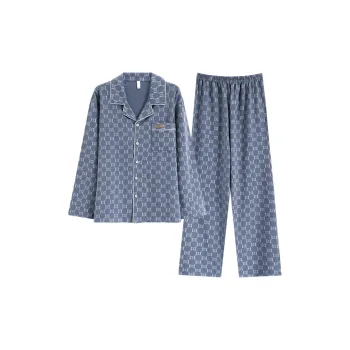 Mulong Family Pajama Set Men's Blue