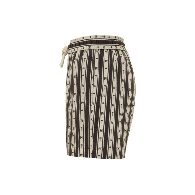 PALM ANGELS Monogram Printed Drawstring Shorts-2