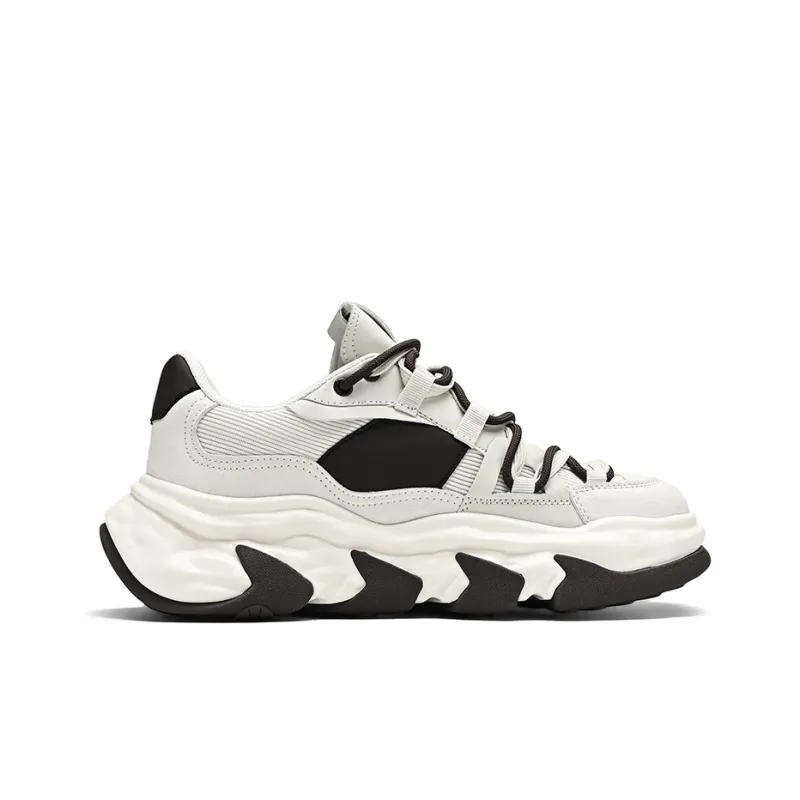 GONGLANGSHIJIA Wear-Resistant Height Increasing Low-Top Chunky Sneakers Men's-9