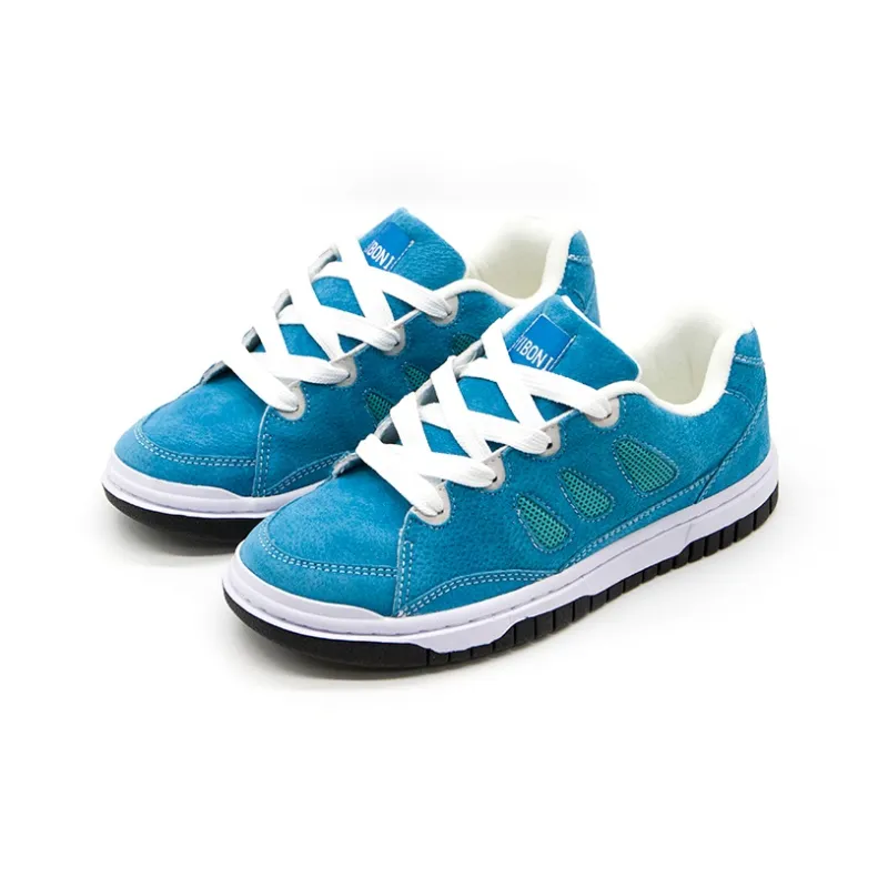 YIBONI Coverage Anti Slip And Wear Resistant Low Top Skateboard Shoes Unisex Blue-1