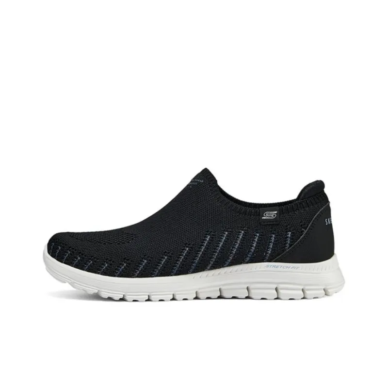 Skechers Cushioned Slip-Resistant Low-Top Casual Shoes Women's Black Multicolor-0