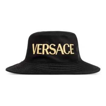 VERSACE Cotton Bucket Hats Men's Black