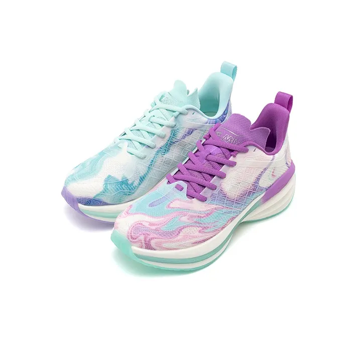 ONEMIX Wu Shuang Running Shoes Unisex Mismatched Color Blue & White Purple Rhythm-2