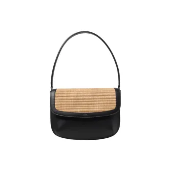 A.P.C Raffia Leather One Shoulder Handbags Women's Natural