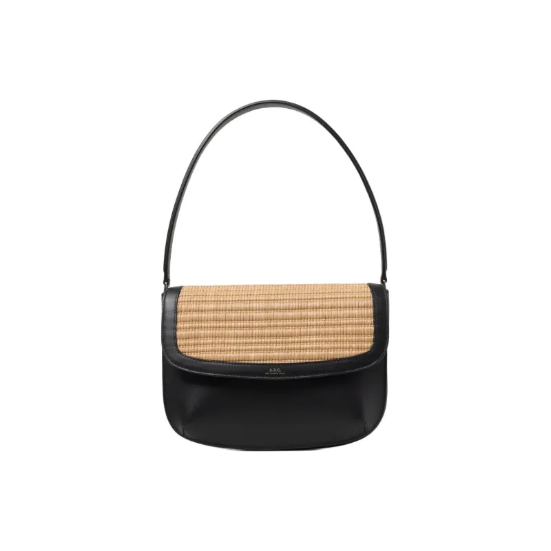 A.P.C Raffia Leather One Shoulder Handbags Women's Natural-0