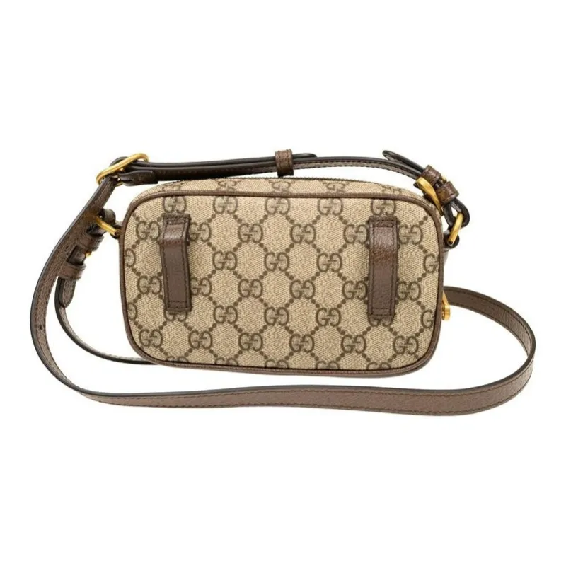 GUCCI Ophidia Canvas With Leather Trim Crossbody Bag, Shoulder Bag Men's-5