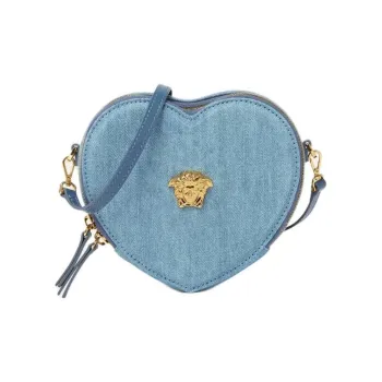 VERSACE Medusa Cotton Shoulder Bag Crossbody Bag Kids' Denim Blue
