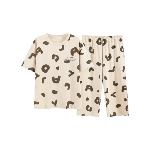 The Story Of The Flower Season Pajama Set Women's Khaki