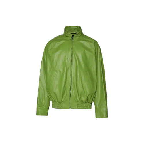 MARNI Leather Jackets Men Apple Green