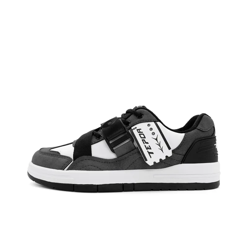 TEPOR Skateboard Shoes Men Low Top Gray-0