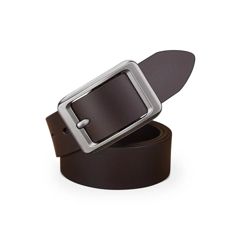WilliamPOLO Top Grain Cow Leather Leather Belts Men's Width  3.8cm-1