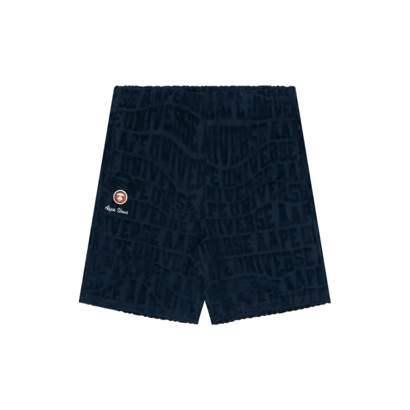 Aape Monogram pattern Terry cloth Shorts-5