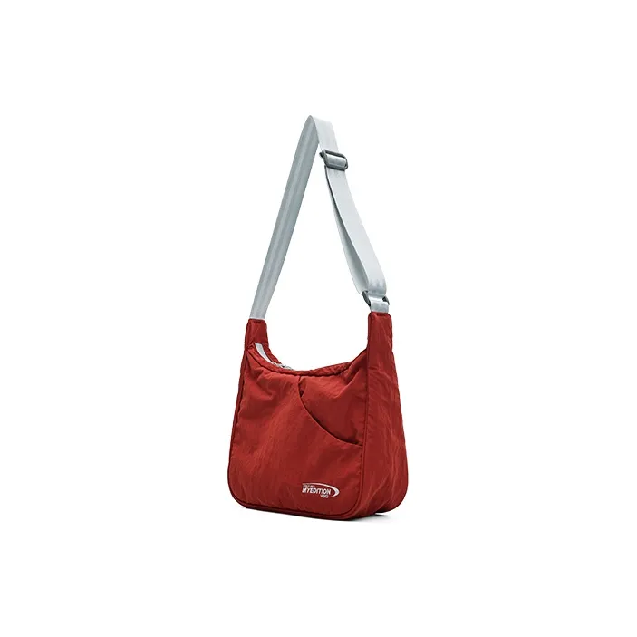 MYEDITION 6L Shoulder Bag, Crossbody Bag, Outdoor Bag Nylon Black/Brick Red/Light Blue Unisex-11