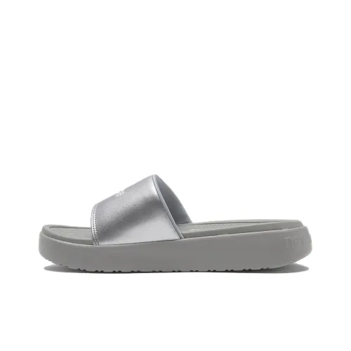 New Balance Rubber Sole Slide Slippers Unisex Silver Gray