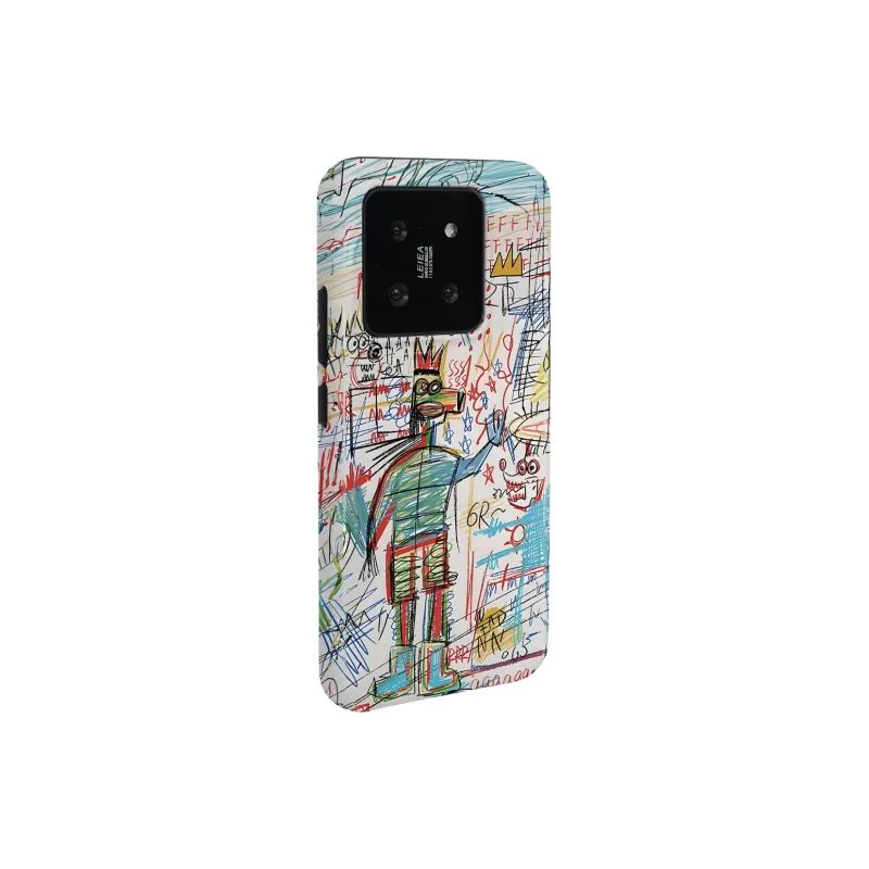 Keshami PC Material Fully Enclosed Impact Resistant Matte Crown Graffiti Phone Cases Suitable For Xiaomi 14/14pro-4