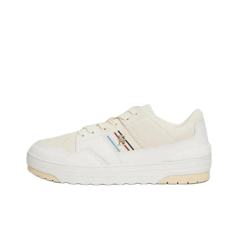 Tommy Hilfiger Low-Top Skateboard Shoes Women's White Yellow-0