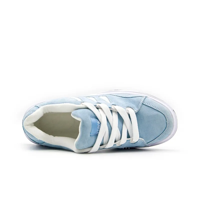 YIBONI Coverage Anti Slip And Wear Resistant Low Top Skateboard Shoes Unisex Light Blue-3