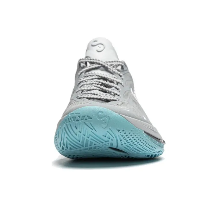 LiNing SONIC 12 Great White Shark Anti Slip And Wear Resistant Support Rebound Low Top Basketball Shoes Men's Gray Red-3
