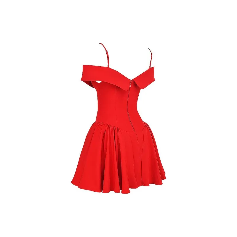 HOUSE OF CB ELIDA Short Sleeved Dress Women's Red-2
