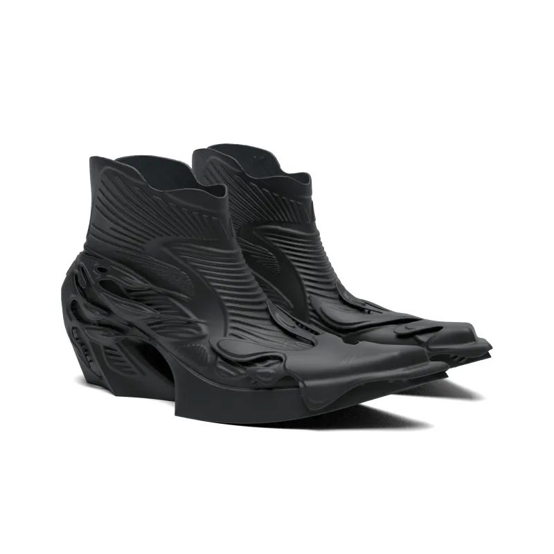 Scry Casual Shoes Unisex High Top Black-1