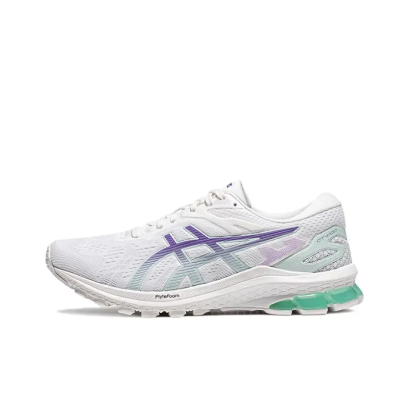 Asics GT 1000 10 Cushioning Anti Slip Wear Resistant Breathability Low Top Training Running Shoes Women's White Purple-0