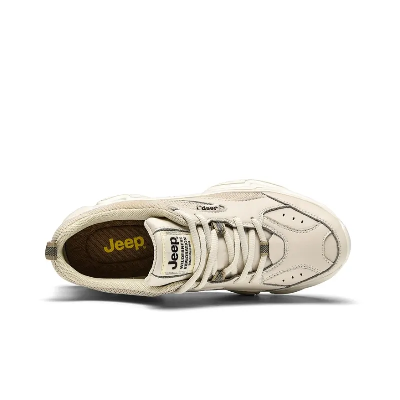 Jeep Cushioned Slip Resistant Abrasion Resistant Low Top Chunky Sneakers Unisex Vintage Easy To Wear-3