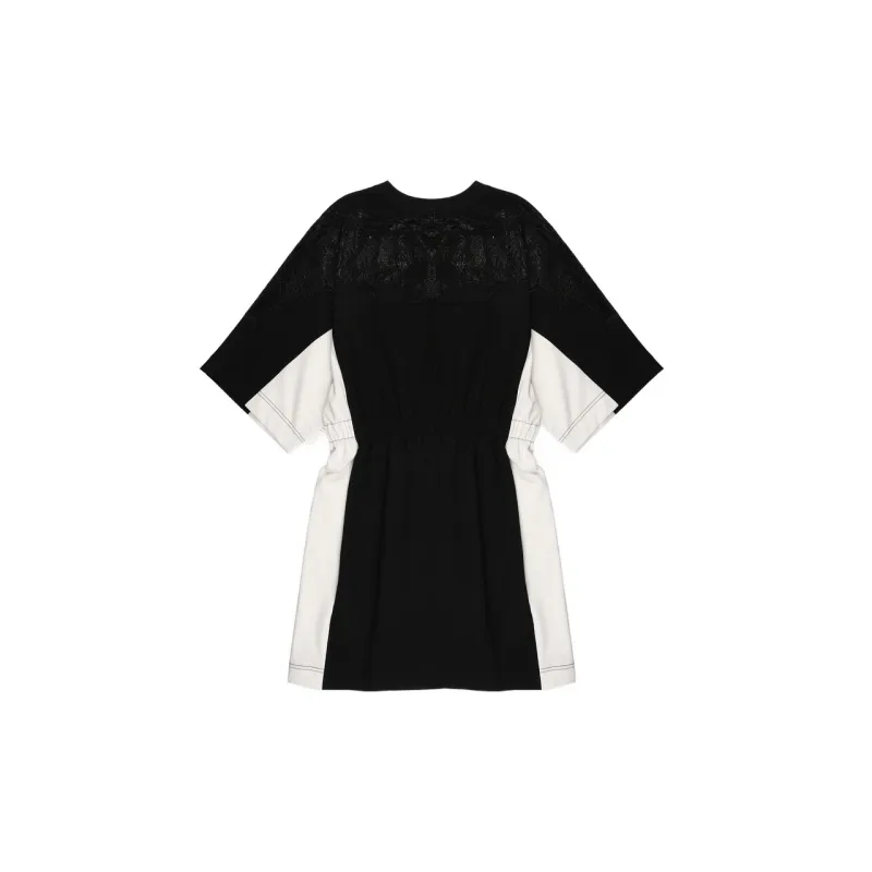 TCH Short Sleeved Dresses Women's Black With White Logo-1