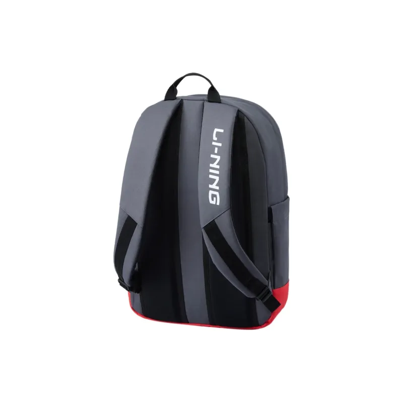 LiNing Polyester Backpack Regular Unisex Gray & Red-2