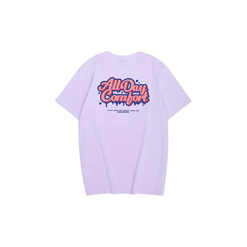Skechers Ice Cream Series T Shirt Unisex Light Snow Cyan-1