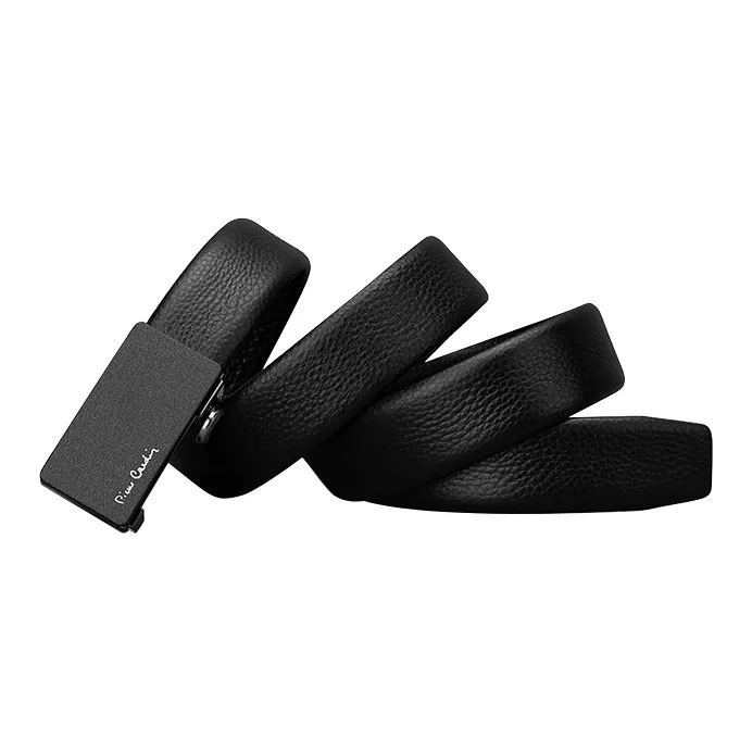 PIERRE CARDIN Genuine Leather Men's Belt Men's Black 3.4cm-4