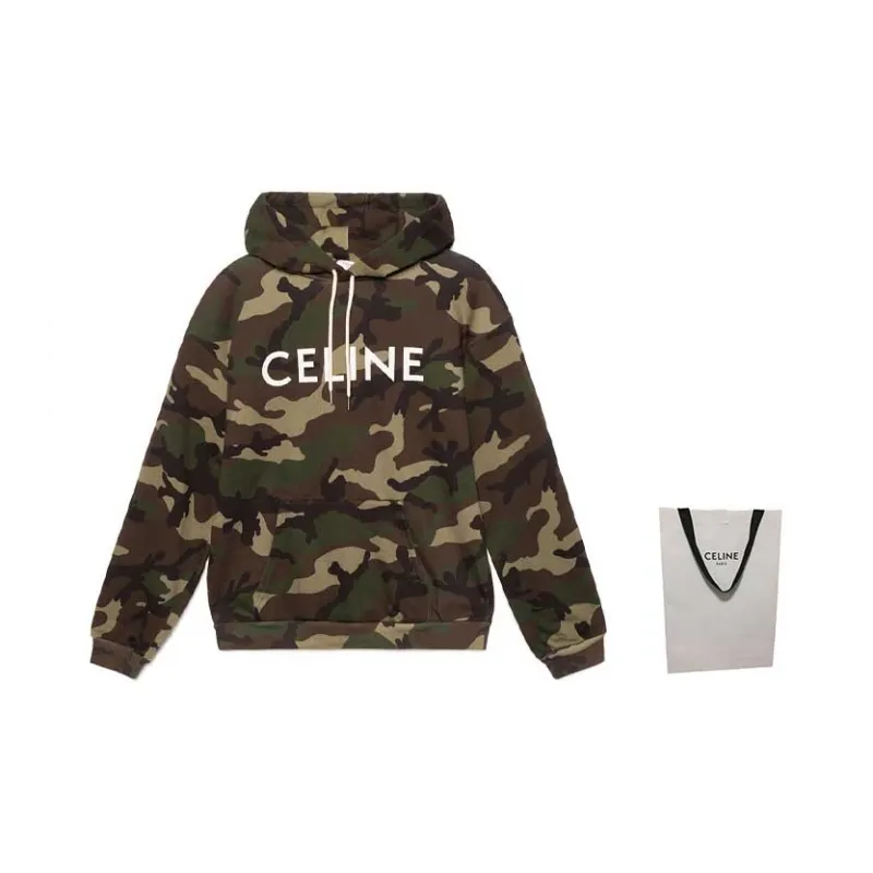 CELINE Sweatshirt Unisex Army Green-2