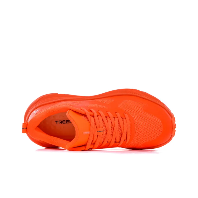 TREEPERI Cushioning, Slip Resistant, Lightweight, Height Enhancing Low Top Running Shoes Unisex Fluorescent Orange-2
