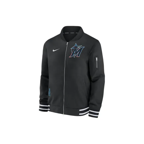 Nike Miami Marlins Jackets Men Black