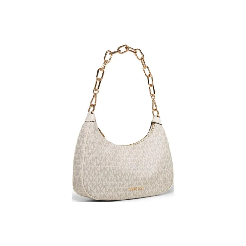 MICHAEL KORS Canvas Coated Handbag, Shoulder Bag Women's White & Brown-2