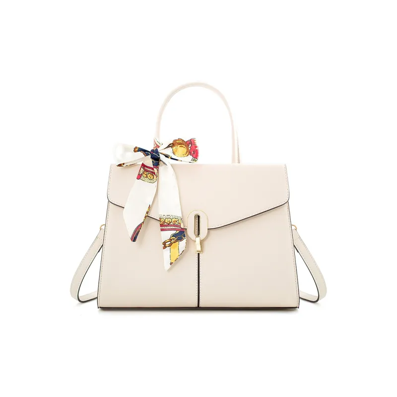 Vigno Synthetic Leather One Shoulder Handbag Regular Women's Ecru-1