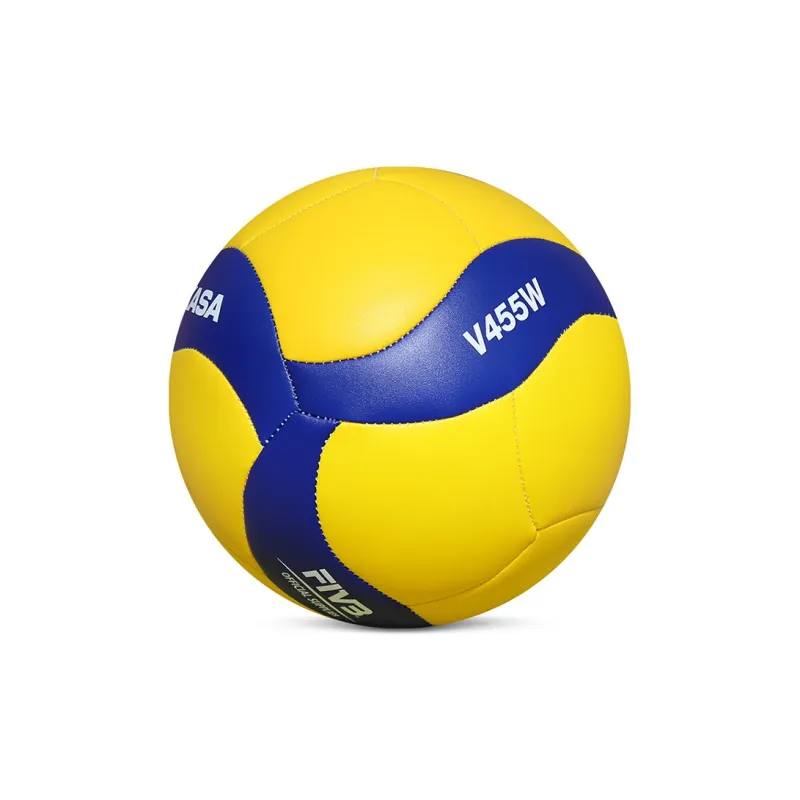 MIKASA TPU Soft Leather Ball Size 4 Volleyball Unisex Yellow Blue-1