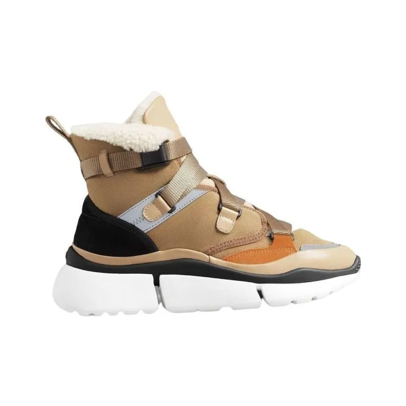 Chloe Warm High Top Casual Shoes Women's Brown-1