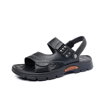 EGCHI Beach Sandals Men Black/Brown