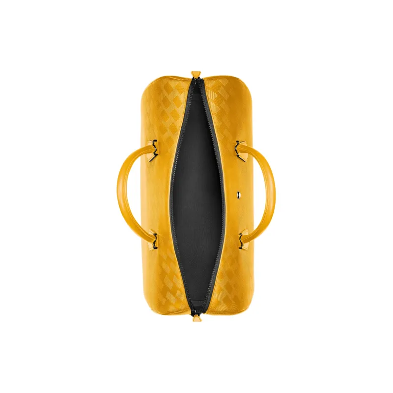 MONTBLANC Cow Leather Mailbox Bag One Shoulder Crossbody Portable Travel Bag Large Size Men's Warm Ginger Yellow-4