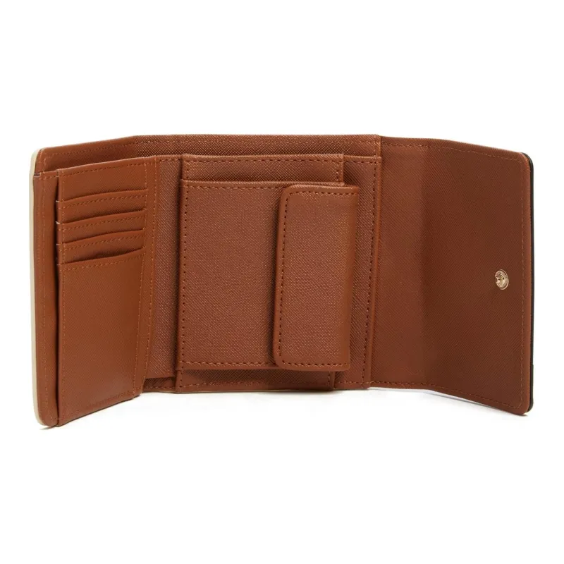 GUESS Artificial Leather Wallet Women's Brown & Cream-2