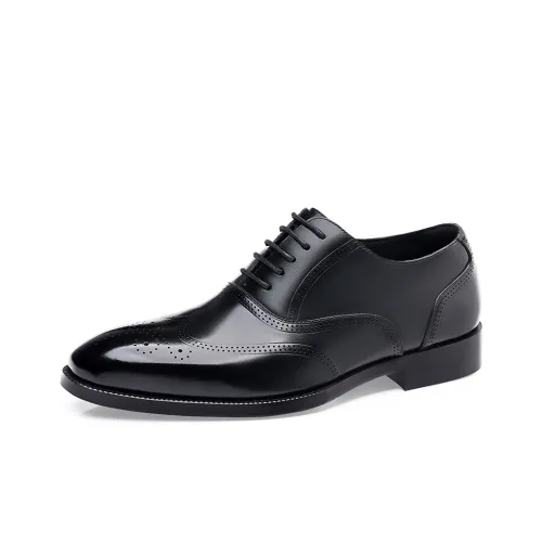 LUOMAIKE Dress Shoes Men Low Top Black/Brown